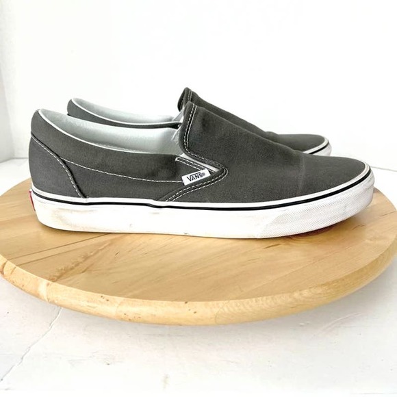 Vans Other - Vans Asher Slip On Grey Classic Shoe Sneaker Unisex sz: W 12 M10.5